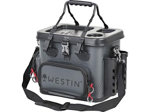Westin W4 Safeguard Tackle Bag M Titanium Black - Bolsa de pesca, color negro