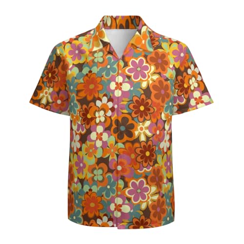 Mens Hawaiian Shirts Short Sleeve Button Up Beach Shirts