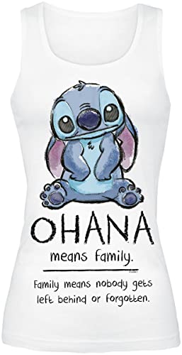 Lilo & Stitch Ohana Means Family Donna Top Bianco