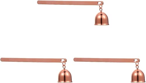Healifty 3 pcs - for Metal Horn Aromatherapy Tea Handle Cover Stainless Snuffer Shaped Wedding Jar Candles Candle Tool Putting Candlesnuffers Fire