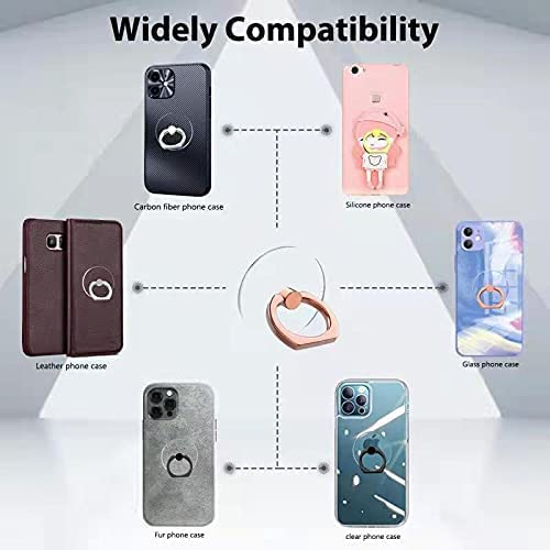 Image of KolorFish Transparent Phone Ring Stand Holder Mobile Phone Ring Holder Finger Grip 360 Degree Rotation (Transparent Round) Pack of 4