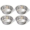 Greendale – 4 Pack – Large (6.75 Cups) – Stainless Steel Metal Dog Bowls – Perfect for Dog Food or Water. Ideal for Use on Floor or for Elevated Stands. Wrong Size? Click to Look at Our Size Options