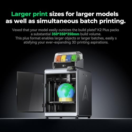 Creality K2 Plus Combo 3D Printer, Multi Color Printing with New CFS 600mm/s High-Speed Full Auto-Leveling Dual Al Camera Next-Gen Direct Drive Extruder Larger Build Volume 13.78x13.78x13.78 inch