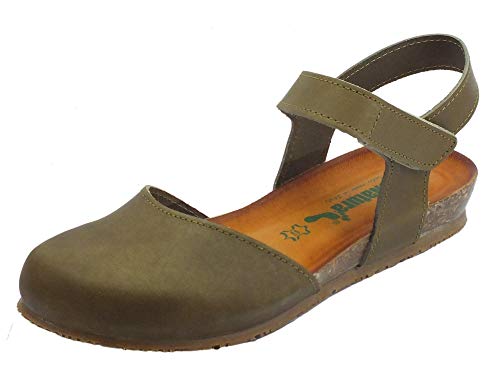 BioNatura 68 C 2081 IMB Leder Gaucho Schlamm geschlossene Sandalen aus Leder, Grün - Schlamm - Größe: 38 EU Cover