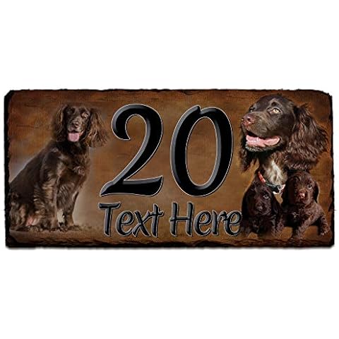 Personalised Chocolate Cocker Spaniel Slate Sign Cover