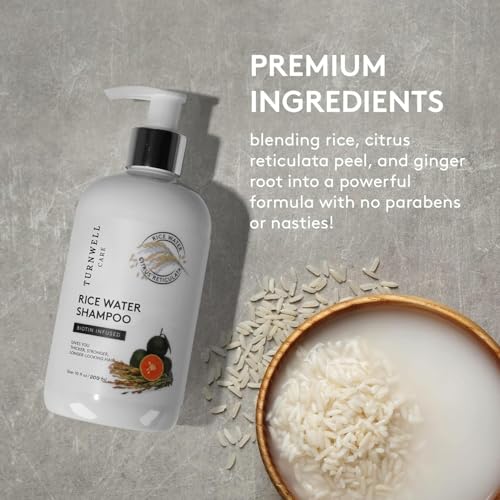 Image of Natural Rice Water Hair Growth Anti-Dandruff Shampoo | Deep Scalp Purifying & Nourishing Formula | Strengthens Roots, Reduces Flakes | Sulfate & Paraben Free | For Men & Women | (200 ml)