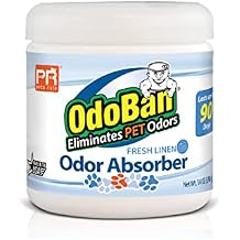 Pets Rule OdoBan Solid Odor Absorber Air Freshener, 14 Ounce Jar, Fresh Linen Scent