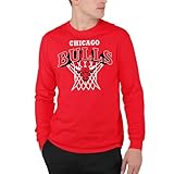 Junk Food Chicago Bulls Nothing But Net - NBA Adult Long Sleeve Fan T-Shirt for Men & Women Red