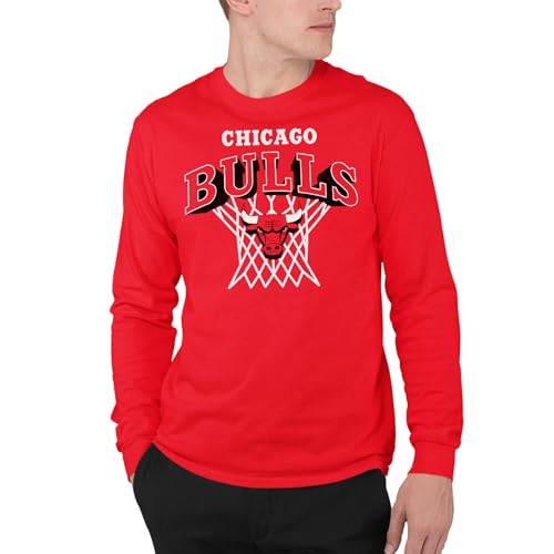 Chicago Bulls Nothing But Net - NBA Adult Long Sleeve Fan T-Shirt for Men & Women
