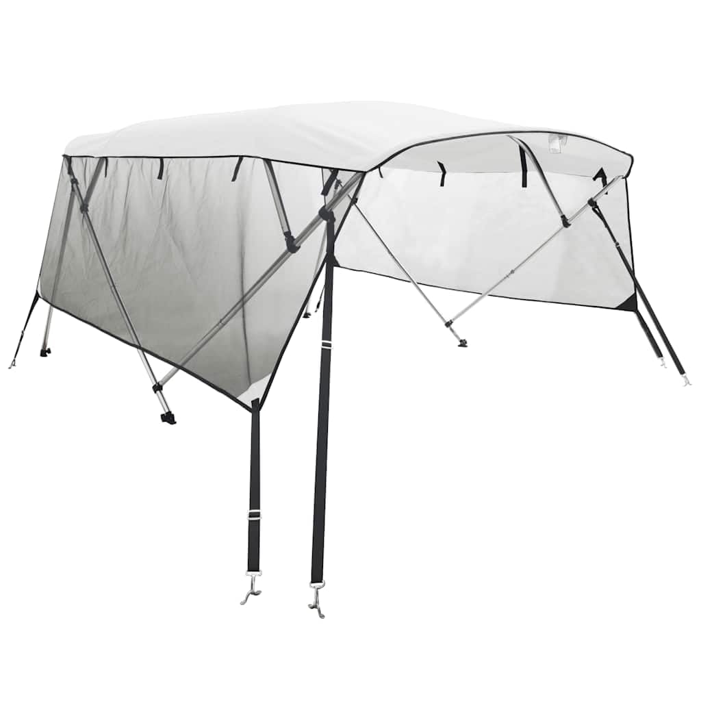 vidaXL Toit Bimini à 4 arceaux parois en Maille 243x(230-244) x137 cm