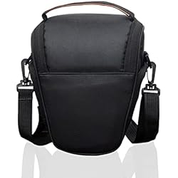 Funda Para Canon HIUOUIH Funda Camara Reflex Bolsa Fotografia Impermable y Anti-Choque Camera Bag Bandolera SLR Fotos Compacta con Correa de Hombro para la Mayoría Digital DSLR Cámaras, Negro