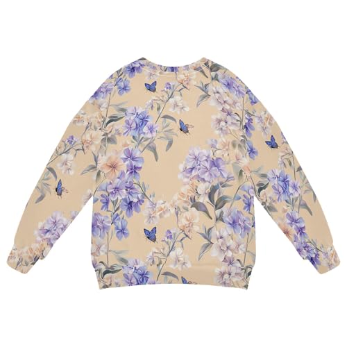 JUNZAN Safari Phlox Flowers Beige Little Boys Pullover Hoodie Crewneck Fall Tops Shirts Athletic 4T2