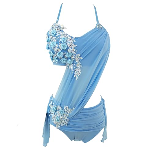 JoyCan Blue Lyrical Dance Costume Elegant and Comfortable for Performance Women's Dancewear Apparel : Clothing, Shoes & Jewelry