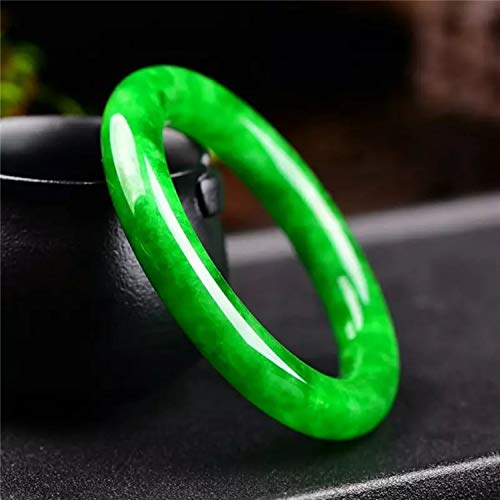 EASTCODE Natural Genuine Jadeite Bangle Women's Real Jade Bracelet Jade Gift Genuine Jade Green Bangle Inner Diameter 54-62