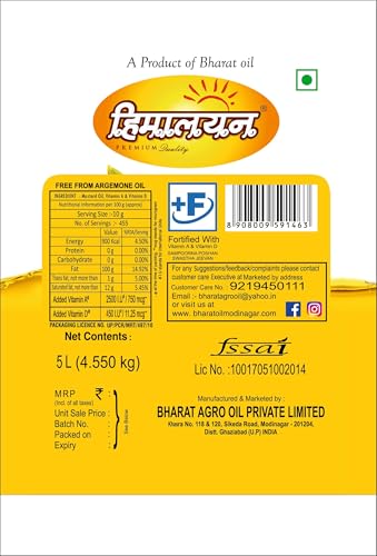 Image of Himalayan Yellow Mustard Oil 5 Liter Bucket