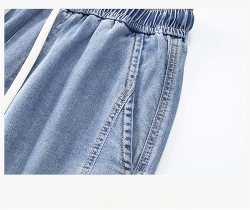 Men's Thin Striped Jeans, Casual Drawstring Straight Pants, Street Style Jeans3