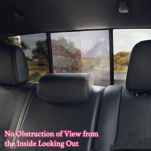 Image of Rear Window Decals for Trucks - 65x22 in Back Window Decals Fit Most Pickup Trucks SUV, Vinyl American Flag Back Window Decal for Car Personalized Decoration - Eagle Decal-3