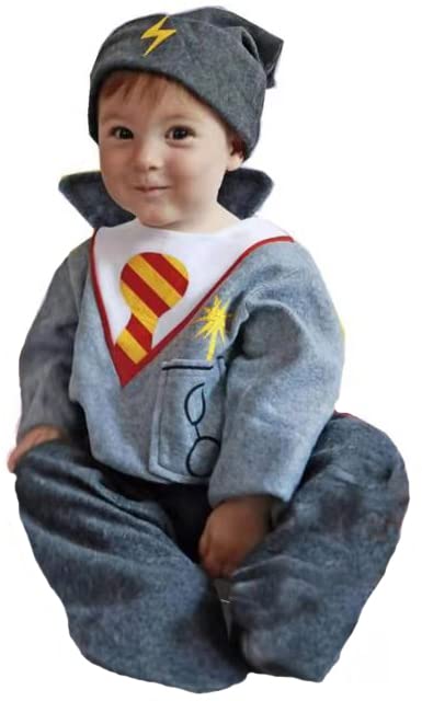 Gojoy shop- Disfraz de Estudiante de Magia para Hombres y Niños Halloween carnavales (Contiene:Gorrito,Camiseta con Capa y Pantalón.y Mochila de Cuerdas. 2 Tallas Diferentes)