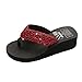 Sandalias de cuña con lentejuelas para mujer Imagen de Sandalias de cuña con lentejuelas para mujer