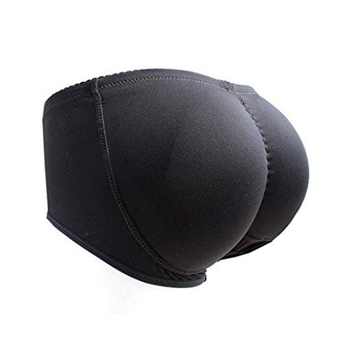 YUENA CARE #0035 Silicone Butt Hip Enhancer Shaper Panties Underwear (Black,L)