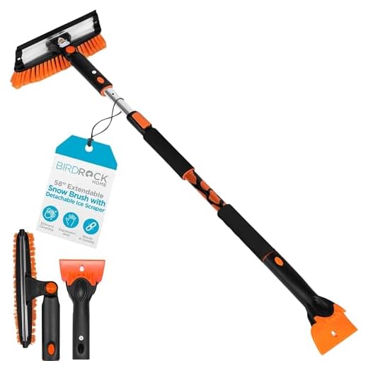 58" Extendable Snow Brush with Scraper