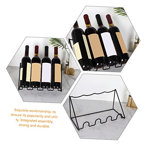 Soporte de vino STOBAZA para 3 botellas de hierro miniatura 6