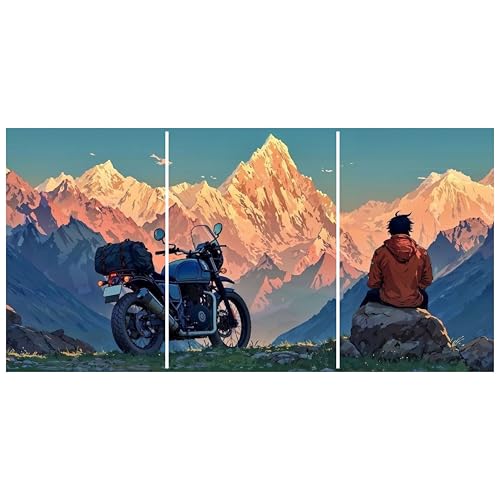 BLUE WALL DECOR A4 Split Poster Wall Art Set – High Resolution Tr...