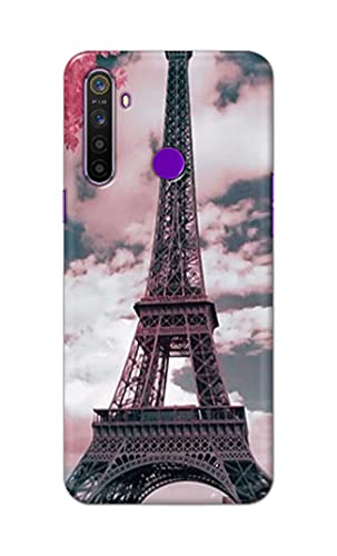 Image of Lovers Famous Place Eiffel Tower in Paris Hard Back Case Cover for Realme 5 / Realme 5s / Realme 5i / Realme Narzo 10 Back Cover -(J5) VNS2227
