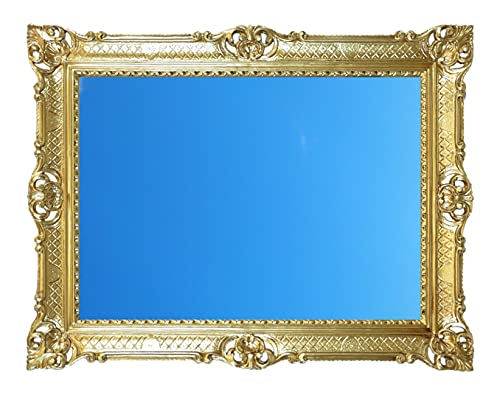 Idea Casa Miroir miroir grand cadre en style baroque faux vintage en différentes couleurs 86 x 67 cm (doré)