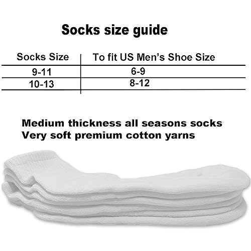 Glory Max 6 Pairs Men Cotton Solid Athletic Ankle Quarter Socks with Cushioning4