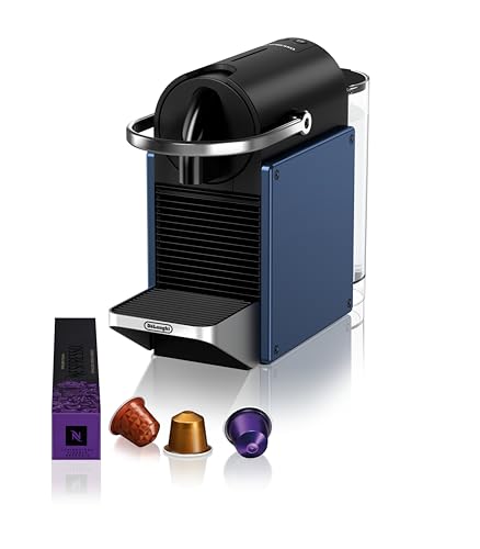 Nespresso De'Longhi Pixie EN127.BL, Macchina da Caffè con Sistema Capsule Nespresso, Modalità ECO, Espresso e Caffè Lungo, Design Compatto, Pressione 19 Bar, 1260W, Blu