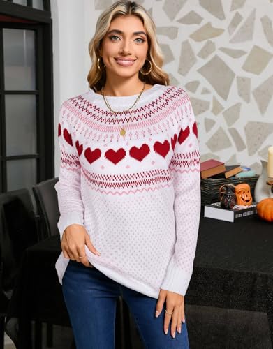 Image of Women's Vintage Fair Isle Pullover Sweater Lightweight Knit Tops