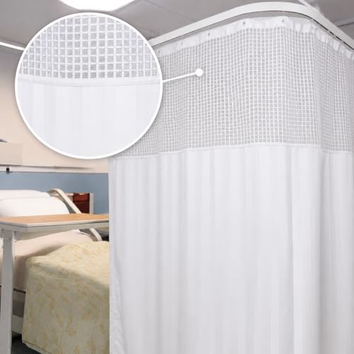 Image of CASA-NEST Hospital Partition PVC Curtains for ICU and Wards PVC Curtains, 4 x 8 ft, WHITE-Hos008