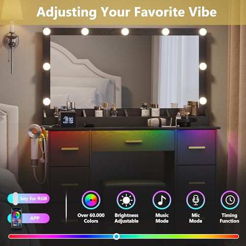 Luxury Makeup Vanity Desk with Lights