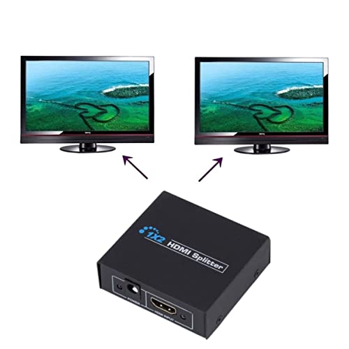 Duplicador Splitter Duas Saídas HDMI Divisor de Imagem Em Alta Resolução 1080p Fonte 5V Suporte 3D I