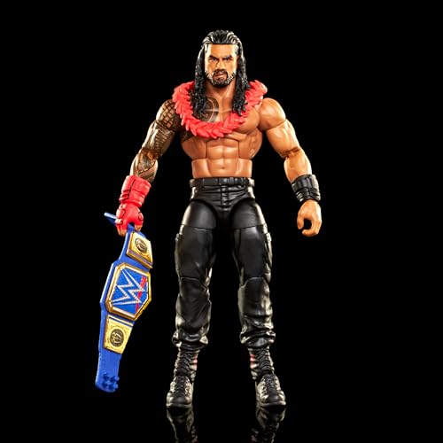 Image of Mattel WWE Roman Reigns Elite Collection Action Figure with Accessories, Articulation & Life-like Detail, Collectible Toy, 6-inch