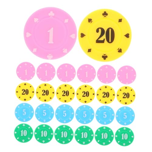 Milisten 100 Piezas Tarjeta de Chip de Mahjong Herramienta de conteo Juego de fichas Moneda de conteo de Juego PD
