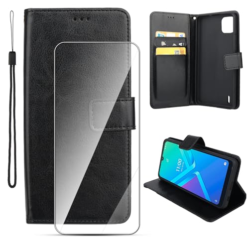 Houjunor Étui Cuir pour Wiko Y82, Coque Rabat en Cuir avec Fermeture magnétique, résistante aux Chocs, Porte-Cartes et Fonction Support pour Wiko Y82...