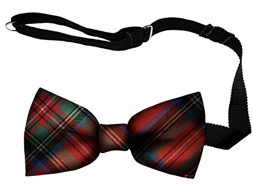 Noeud papillon homme laine douce tissé en Écosse réglable tartan