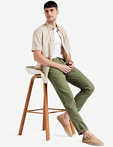 Image of Amazon Brand - Symbol Men's Casual Regular Fit Cotton Pants | Chinos | Trousers