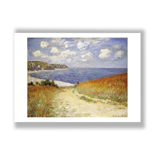 Chemin à travers le maïs Claude Monet affiche mate grand format