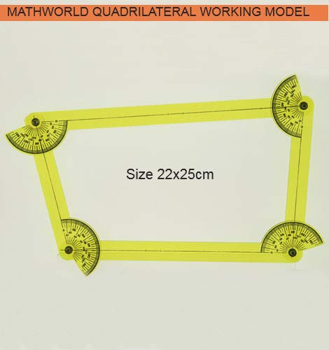 MATHWORLD Variable Quadrilateral Polygon Math Kit Working Model For Lab To Demonstrate The Properties Of A Quadrilateral To Students & Teachers, Multicolor