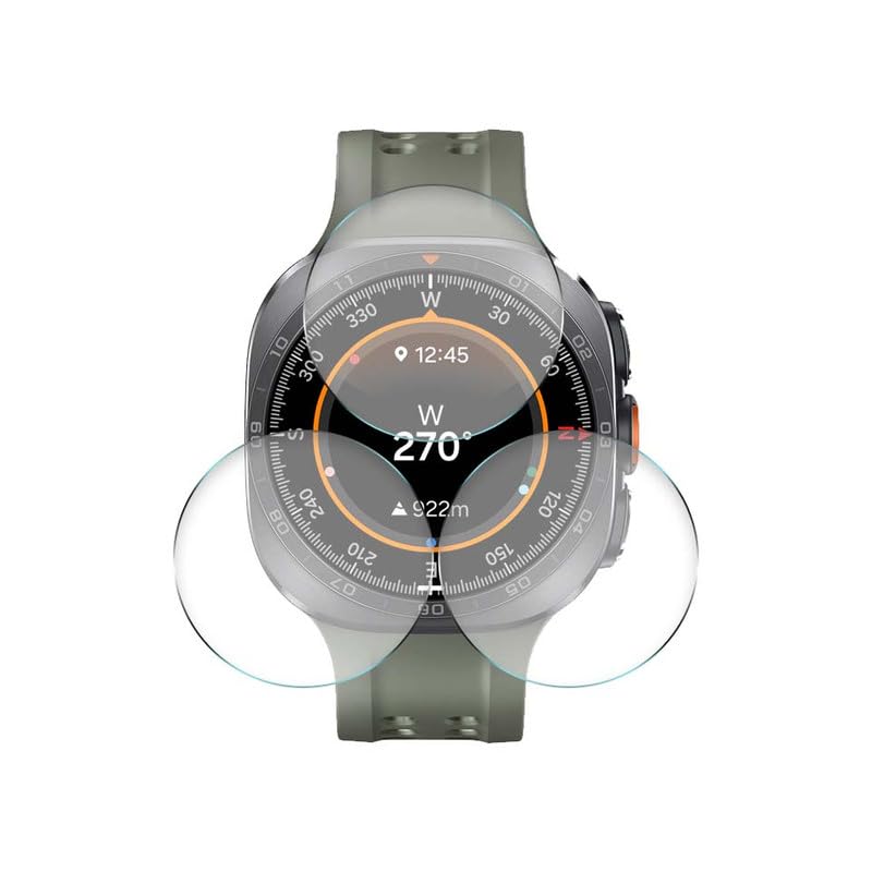 FCS Smart Watch screen guard for Samsung Galaxy Watch Ultra 2 | Pack of 3 | Edge to Edge Coverage | Ultrathin 0.33mm 9H anti shock screen protector