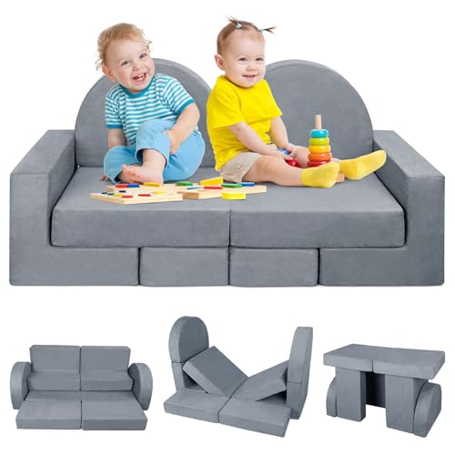 WENRENER 7PCS Kids Play Couch, 2025 Premium Modular Kids Play