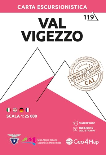  119 Val Vigezzo. Carta escursionistica 1:25.000 (Vol. 19)