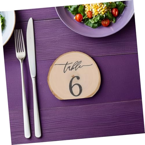Numéros de table en écorce rustiques 1 à 10 pour décoration centre de table - 7