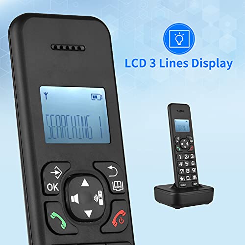 Téléphone sans fil écran LCD rétroéclairé D1102B identification appel - 5