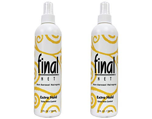Final Net Non-Aerosol Hairspray Extra Hold Extra Firm Control, 12 Ounces (Value Pack of 2)