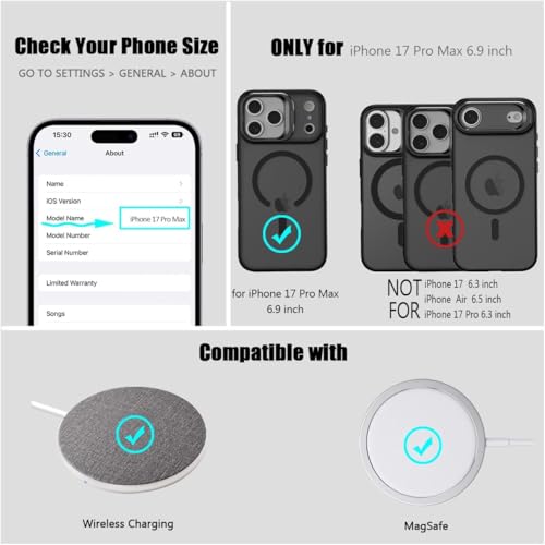 Image of keeshar Clearshield Magpro with stand iPhone 17 Pro, Hybrid PC & TPU Shockproof Design, 360 Degree Protection Crystal Clear Case, Anti-Scratch Armor Cover MagSafe Compatible Strong Magnetic Adsorption