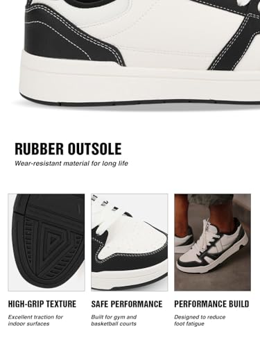 Image of XTEP Mens Sneakers Non Marking Skateboard Shoe I Durable Grip I Indoor Sports Support I Stable Traction I Casual Sports Shoe